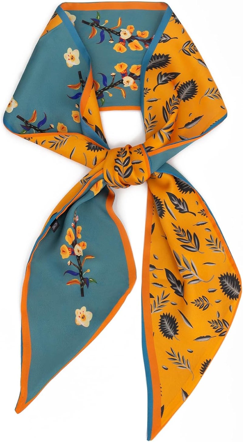 vimate Hair Scarf for Women Fashion Satin Silky Feeling Neck Scarf Bag Purse Scarf for Handbag Handle Etc - Image 1